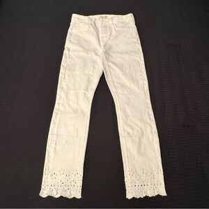 NEW! Jen 7 by 7 For All Mankind Women’s Size 4 Eyelet Hem Ankle Skinny Jen7 NWT!